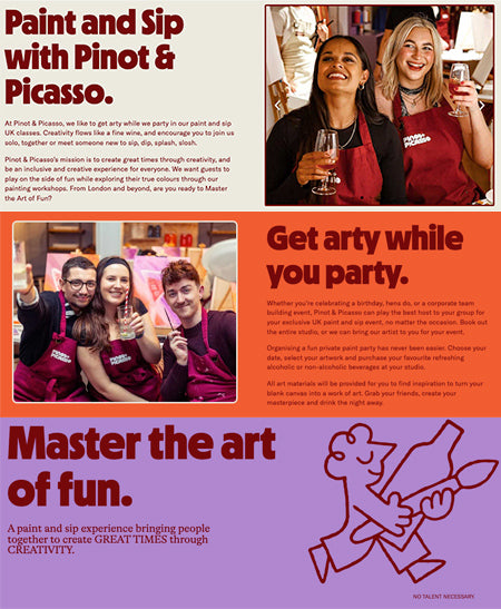 Pinot & Picasso - The "Paint & Sip" Studio Experience